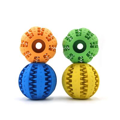 China Viable Pet Chew Toys Pet Bite Toy Dog Snack Rubber Ball Molar Toys for sale