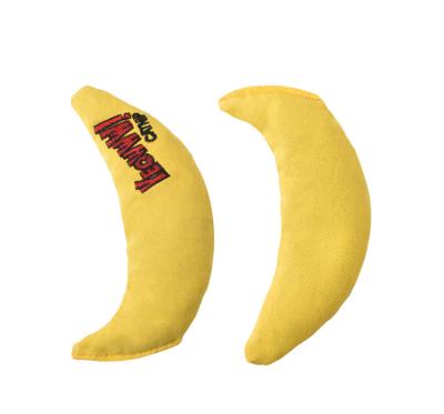 China Hot Sale High Quality Stocked Cat Toy Banana Catnip Filled Cat Interactive Chewing Toy for sale