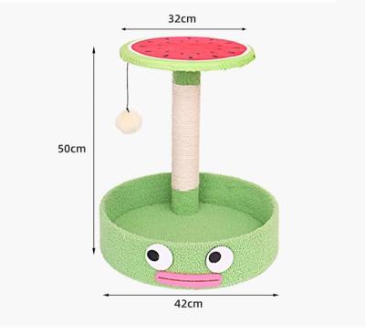 China Viable Hot Sale Factory Price Selling Cat Climbing Frame Wholesale Cat Tree With Puzzle Ball Cat Scratcher Toy for sale