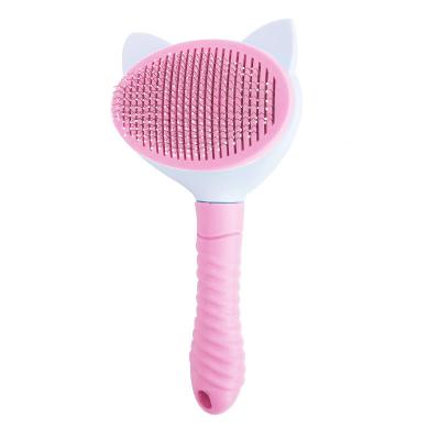 China Cat Comb Automatic Telescopic Hair Dog Self Viable Clean Brush Large Dog Hair Removal Brush Pet Grooming Tools for sale