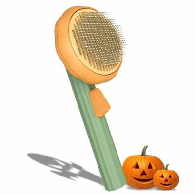 China Viable Dog Hair Brush UFO Cat Comb Pet Cleaning Supplies Pet Stainless Steel Needle Comb Pumpkin Comb for sale