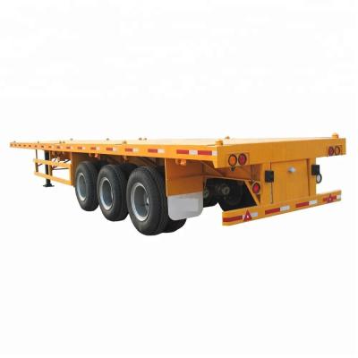 China 1 x 40ft Container 3 Axle Container Flatbed Semi Trailer SNQ9380 2 x 20ft Truck for sale