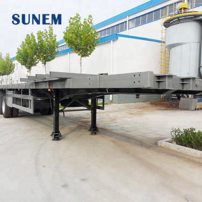 China 40 ft 2 axles container flatbed semi trailer truck trailer manufacturer-supplier for sale for sale