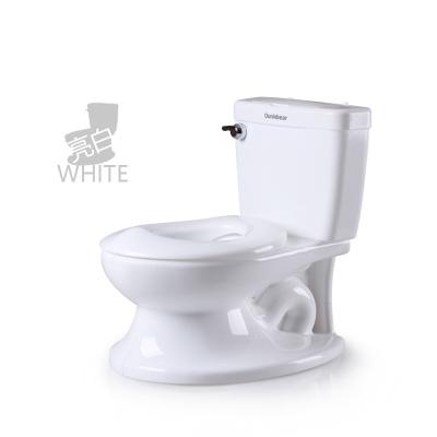 China White realistic potty training toilet looks like a real one with flush sound for sale