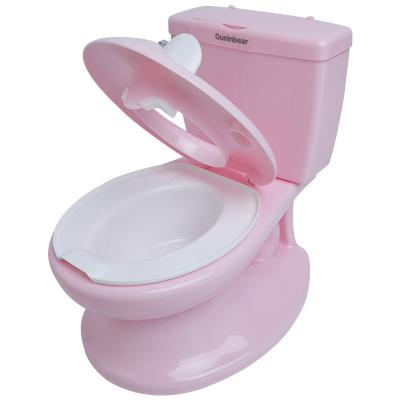 China Hot sell Pink Kids toilet training baby toilet seats for sale with flush sound for sale