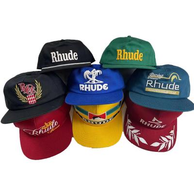 China New logo fashion JOINT embroidery Rhude American sun hat for men and women with the same sunscreen hat spot casual wholesale for sale