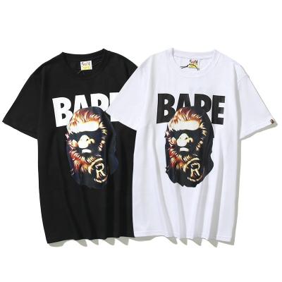 China Breathable Bape Monkey 3D Violent Digital Three-Dimensional Printing Japanese Fashion Brand New 100 Cotton Men's T-shirt Stain Wholesale for sale