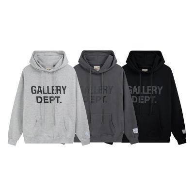 China Breathable DEPARTMENT Front Big GALLERY Letter LOGO Printed Heavyweight Hoodie 100 Cotton Terry Men Women Couple Hooded Sweater for sale