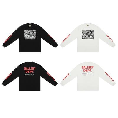 China Breathable GALLERY DEPARTMENT movie poster graffiti sweater 100 cotton back letter LOGO comic printing long sleeve men's and women's style the same for sale