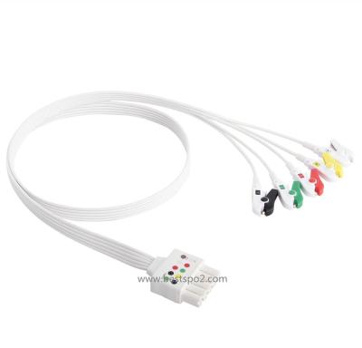 China PE Compatible For Disposable ECG Cable Mindray 5 Lead One Cable Patient Use for sale