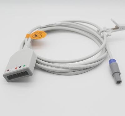 China Compatible TPU Petas ECG Cable For KMA 800 Petas ECG Trunk Cable 6 Pin Single Notch for sale