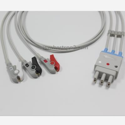 China Compatible TPU For PH3 Lead ECG Cable Leads ECG pH M1603A ECG 989803104371 for sale