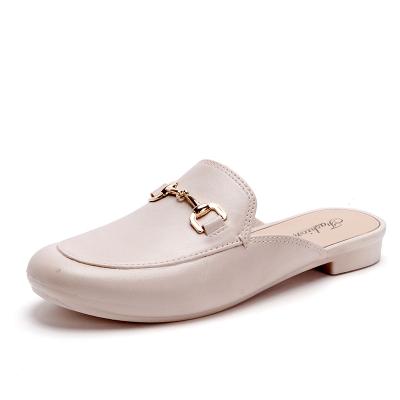 China Hard-Wearing Cheap price Wholesale Sandals women lazy shoes in Fashion flat casual half-pack women's Hot selling for sale