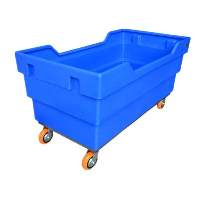 China China factory price laundry center 800 liter heavy duty plastic sling laundry cart with tear resistance and heavy weight capacity for sale