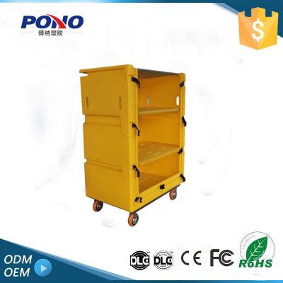 China Pono Laundry Center 2017 new type durable and portable hospital and hotel laundry cage carts for sale