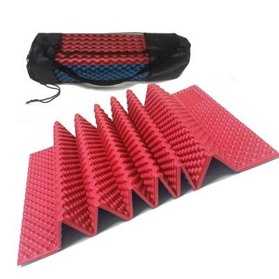 China Stock Water Moisture Proof Outdoor Folding IXPE Foam Mats Accordion Type With Slastic Strap Compact mattress for sale