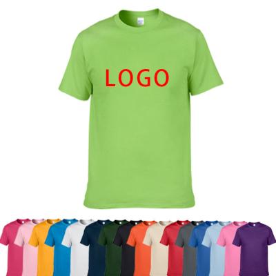 China Custom 100% Plain T-shirt Fabric T-shirt 180g Anti-pilling Printing Unisex Oversized Custom Heavy Cotton T-shirt for sale