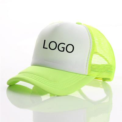 China COMMON Hat Printing 5 Panel Mesh Foam Trucker Hats High Quality Custom Design Embroidery Logo Trucker Hat for sale