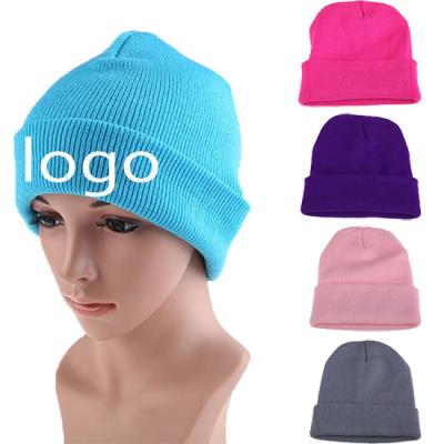 China JOINT Hot Sale 100% Acrylic Knitted Skullcap With Embroidery Custom Mens Skullcap Winter Cotton Beanie Outdoor Hat With Custom Logo for sale