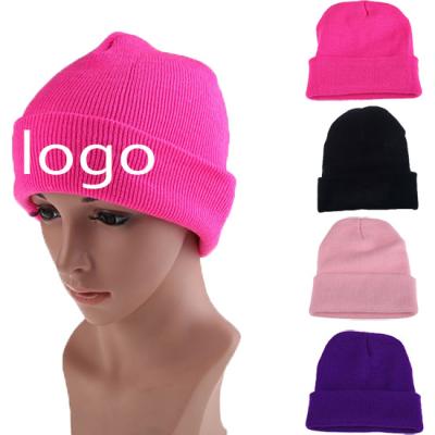 China COMMON unisex custom high quality wool knitted skull caps with custom logo for sale