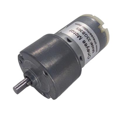 China Drip-proof 3v - 24v 10 - 2000RPM 33mm DC Spur Gear Motor With Solid Gearbox For Home Appliances for sale