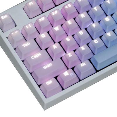 China Long Life 104 PBT Doubleshot Immersion-Dye Gradient Keycaps Set OEM Profile For Mechanical Gaming Keyboard Keycap for sale