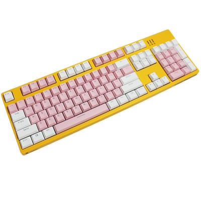 China Long Life 104 Key Material Dual Shot PBT Backlit Keycaps With OEM Profile For Mechanical Keyboard Keycaps for sale