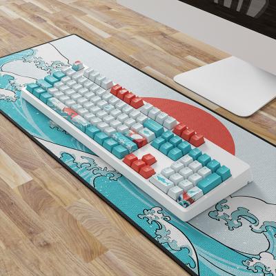 China Factory Wholesale Long Life Dye Sublimation Colored PBT Mechanical Keycaps Customized 104 Keys Coral Sea Keycaps for sale