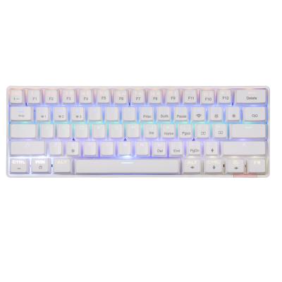 China Hotswap DIK61 Wireless Radio Wired Switch RGB Dual Mode Backlight Mechanical Gaming Keyboard for sale