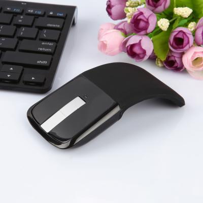 China Factory Supply Programmable BT Folding Arc Wireless Soft Touch Mouse Foldable Mouse for Laptop or Macbook for sale