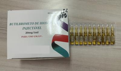 China Medicinas antiespamódicas 20MG/2ML de la inyección del butylbromide de Hyoscine en venta