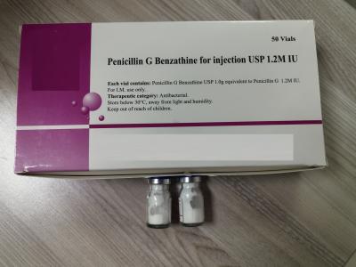 China Benzathine Benzylpenicilline For Injection 1.2M 2.4M Antibiotic Medicines 50VIALS / BOX for sale