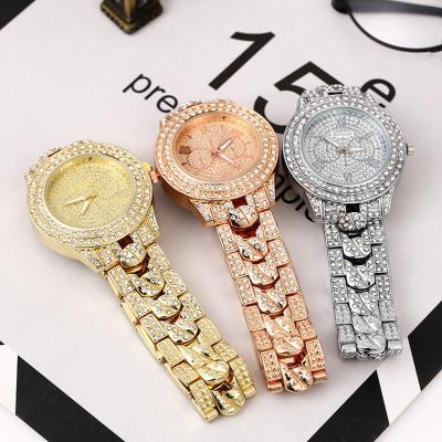 China Custom Full Calendar OEM Ladies New Alloy Wrist Watch Women Quartz Watches Studded With Full Diamonds Jewelry Wristwatch Relojes De Mujer Gene for sale