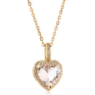 China Gold Plated Diamond Love Necklace Fashion Ladies Accessories Necklace for sale