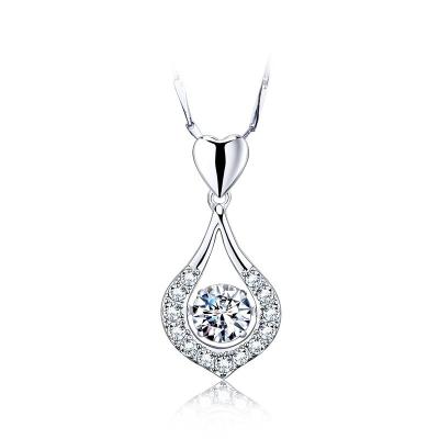 China Korean jewelry necklace fashion pendant necklace for women Korean personality zircon heart necklace for sale