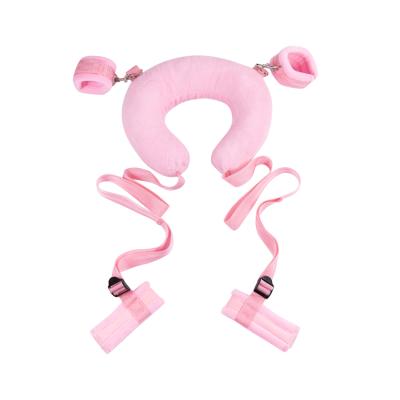 China SM Game Bondage Gear Super Soft BDSM Plush Set Bondage Kit Hand Cuffs For BDSM Bondage Restraints for sale