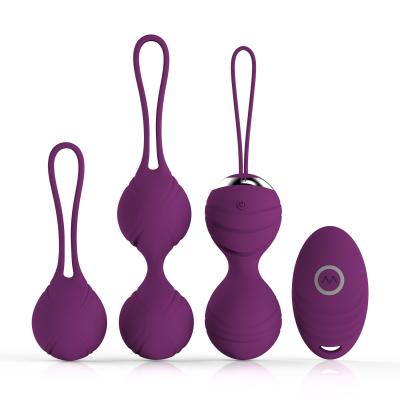 China Real Touch Feeling Kegel Exercise Weight Balls For Women Pelvic Floor Tightening Super Weights Ben Wa Ball Sets 4pcs Test Program Kegel Exerciser for sale