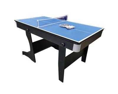 China Home Use Rubber Pocket 5 Feet Folding Billiard Table 2 in 1 Multi Game Kids Foldable Billiard Table with Ping Pong for sale