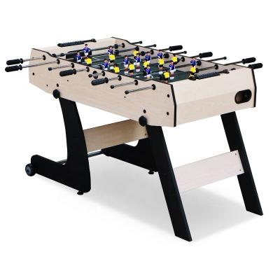 China Hot Selling Foldable 48 Inch Folding Leg Table Soccer Table Football Party Foosball Football Table With Wheels for sale