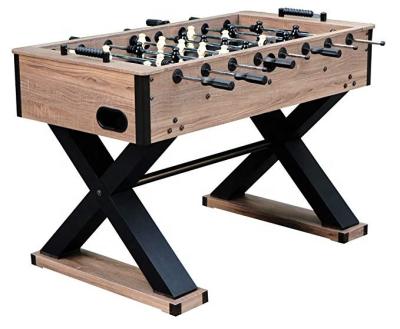 China Indoor Table Soccer 48inch 54inch Driftwood Finish American Foosball Table X Leg Football Party Soccer Table for sale