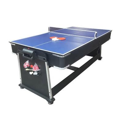 China Rubber Pocket 4 in 1 Multi Rotating Game Snooker Pool Table with Air Hockey Table and Ping Pong Table for sale