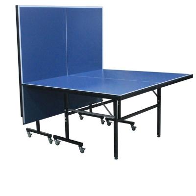 China MDF + Professional Indoor Double Steel Tubes MDF Folding Ping Pong Table With Ping Pong Net And Mail Set for sale