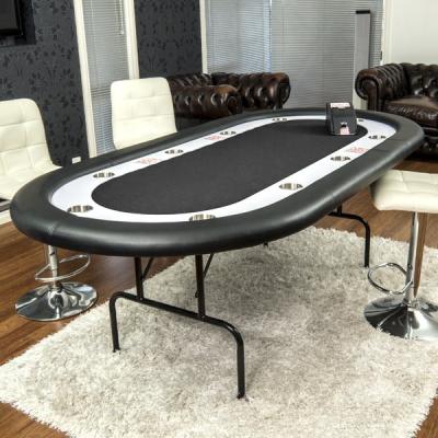 China Factory Custom 96inch Casino Texas Holdem Folding Wooden Texas Holdem Poker Table Poker Table For 10 Players for sale