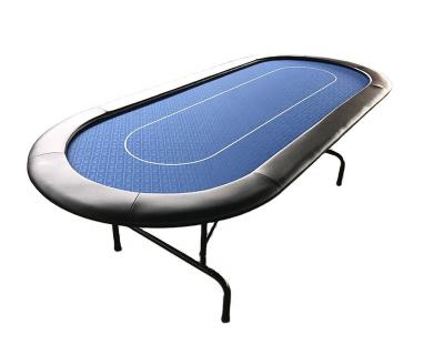 China Casino Texas Holdem 84 Inch Oval Folding Leg Texas Holdem Poker Table Casino Club Hotel Poker Table Foldable for sale