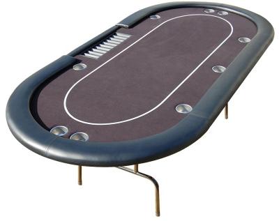 China Casino Texas Holdem 6ft 7ft Metal Leg Foldable Poker Table 8ft Folding Texas Hold'em Casino Club Poker Game Table for sale