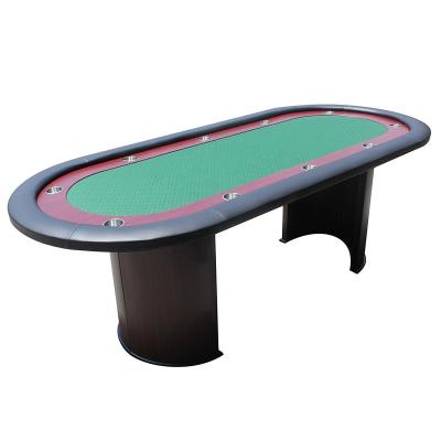 China Wooden Casino Texas Holdem 6ft 7ft 8ft 9ft Oval Poker Table 10 Players Casino Club Texas Holdem Poker Table For Sale for sale