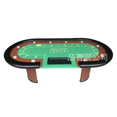 China Casino Texas Holdem 8ft Wooden Texas Hold'em Poker Board 10 Person Casino Game Table Game Table Poker for sale