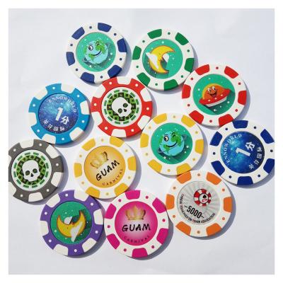 China Casino Texas Holdem Poker Chips 40mm ABS Clay Texas Holdem Factory New Custom casino they poker chips for sale