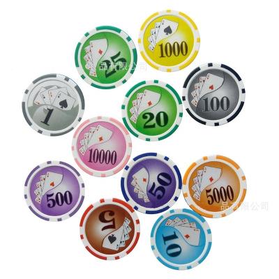 China Casino Texas Holdem Custom Logo Poker Chips 11.5 Gram 40mm Casino ABS Clay Poker Chips Sticker Poker Chips for sale