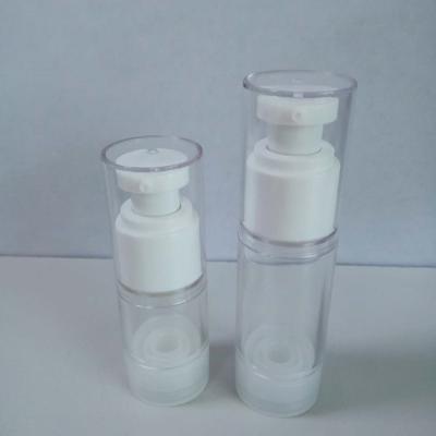 China Wholesale Luxury Airless Cosmetic Bottle 15ml 30ml Plastic AS Material 15ml 30ml Airless Pump Bottles for sale